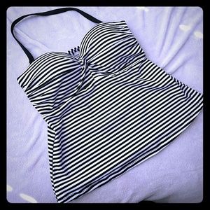 Black and White Tankini top